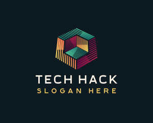 Digital Tech Cube logo design