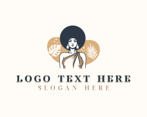 Lady - Feminine Afro Salon logo design