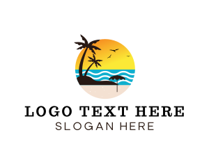 Holiday - Seaside Beach Resort logo design