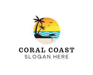 Seaside Beach Resort logo design