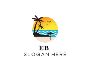 Surfing - Seaside Beach Resort logo design