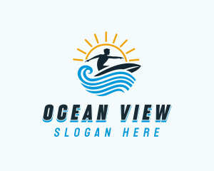 Ocean Surfer Man logo design