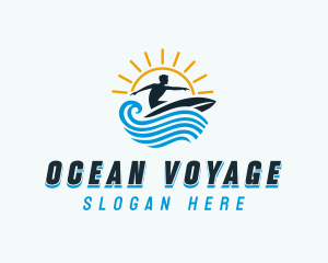 Ocean Surfer Man logo design