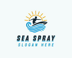 Ocean Surfer Man logo design