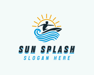 Ocean Surfer Man logo design