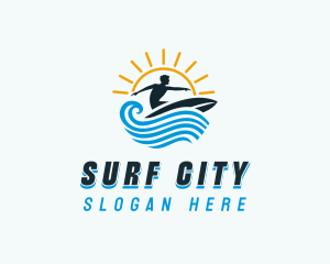 Ocean Surfer Man logo design