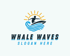 Ocean Surfer Man logo design