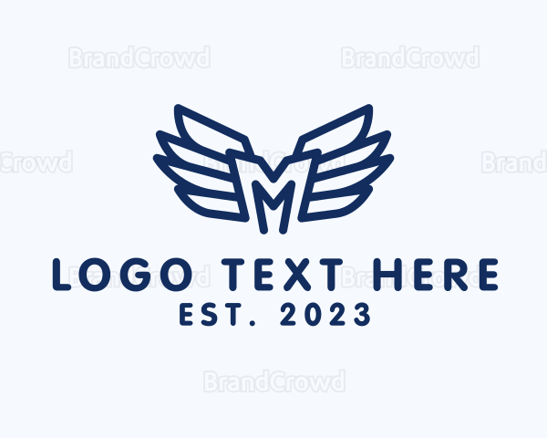 Logistics Wings Letter M Logo