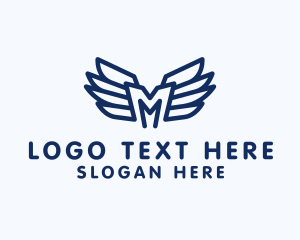 Logistics Wings Letter M Logo