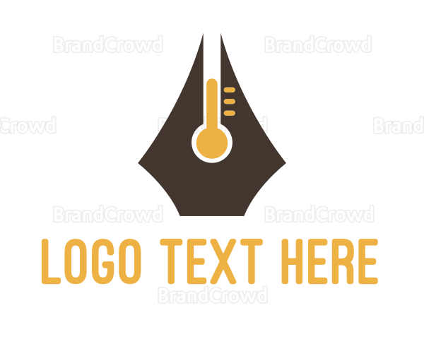 Pen Nib Thermometer Logo