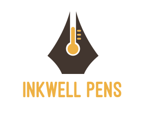 Pen - Pen Nib Thermometer logo design