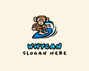Cartoon Monkey Surf Logo