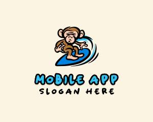 Monster - Cartoon Monkey Surf logo design