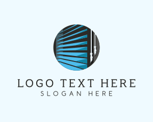 Roman Shade - Window  Blinds Decoration logo design