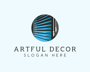 Window  Blinds Decoration logo design