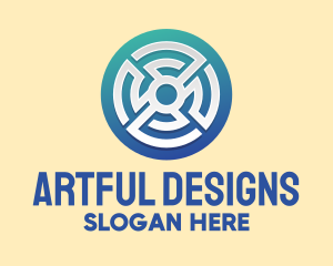 Circular Maze Pattern logo design