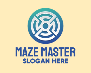 Circular Maze Pattern logo design