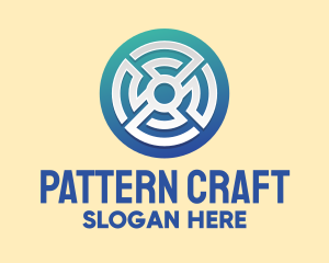 Circular Maze Pattern logo design