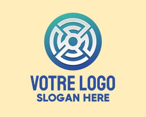 Shape - Circular Maze Pattern logo design