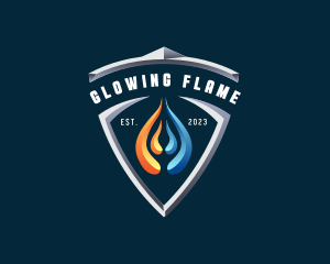 Fire Ice Thermal Shield logo design