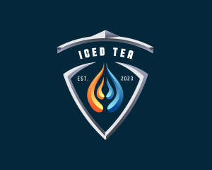 Fire Ice Thermal Shield logo design