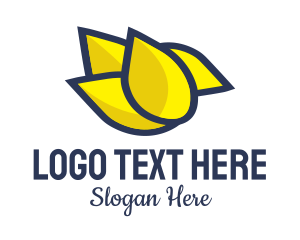 Flying - Yellow Lotus Bird logo design