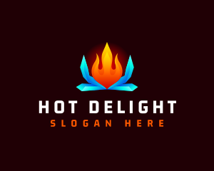 Flame Hot Ice Cold logo design