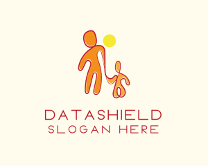 Parenting - Orange Abstract Childcare logo design