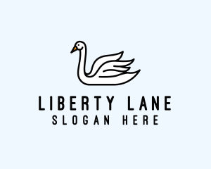 Freedom - Swan Bird Lake logo design