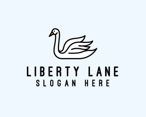 Swan Bird Lake logo design