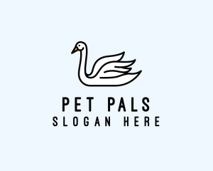 Swan Bird Lake logo design