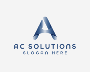 Professional Metallic Letter A logo design