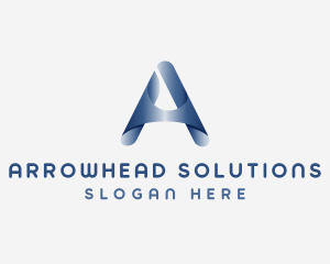 Professional Metallic Letter A logo design