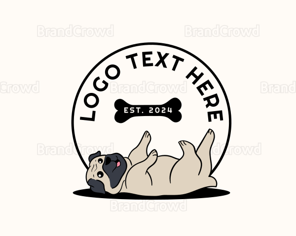 Veterinary Dog Pug Logo