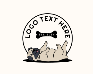Kennel - Veterinary Dog Pug logo design
