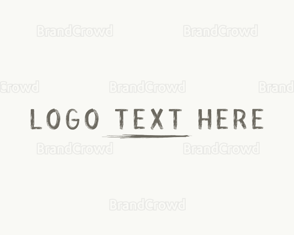 Grunge Hipster Handwriting Logo