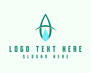 Vegan - Natural Droplet Letter A logo design