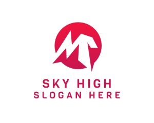 Mountain Range - Modern Company Letter M logo design