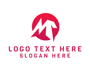 Rock Climbing - Modern Company Letter M logo design