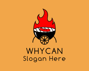 Grilled Hot Dog Cart Logo