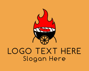 Grilled Hot Dog Cart Logo