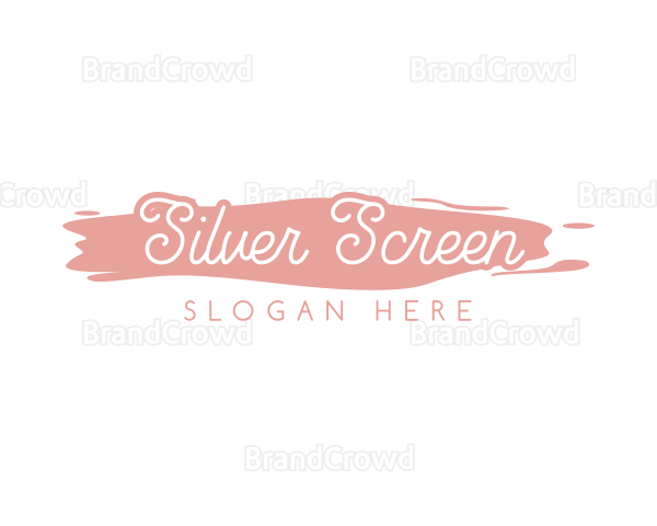 Cursive Watercolor Wordmark Logo