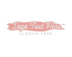 Beautiful - Cursive Watercolor Wordmark logo design