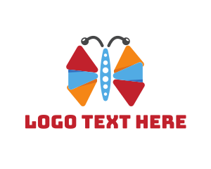 Import - Colorful Butterfly Wings logo design