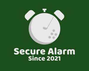 Alarm - Golf Ball Alarm Clock logo design