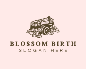 Floral Camera Photography Logo