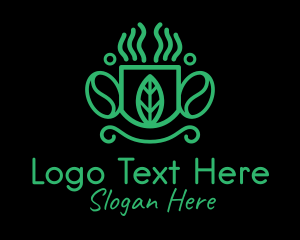 Leaf - Green Organic Coffee Farm logo design