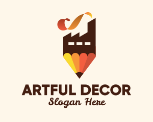 Pencil Art Factory  logo design