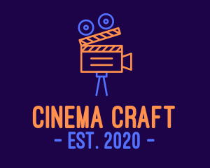 Filmmaking - Neon Film Directing logo design
