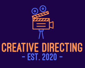 Directing - Neon Film Directing logo design